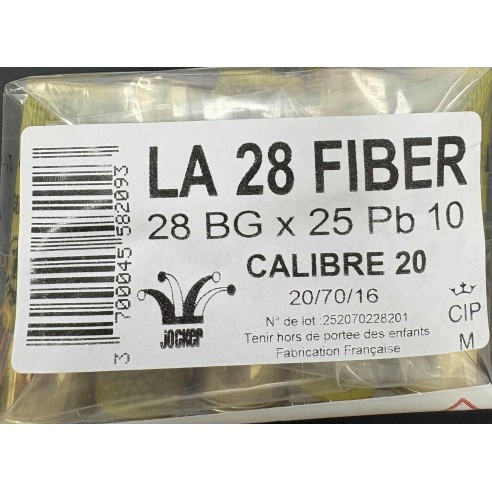 CARTOUCHE JOCKER calibre 20/70 LA28 FIBER N°10...