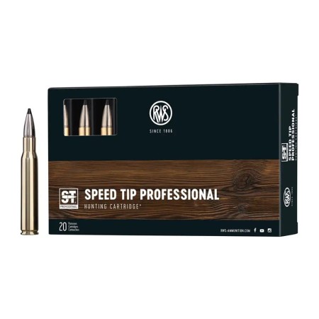 Cartouche RWS calibre 308WIN ST 10.7g 165grs SHORT RIFLE x20
