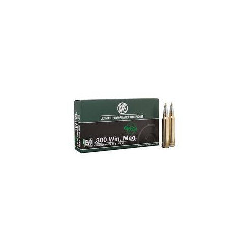 Cartouche RWS 300 win mag EVO GREEN 8.8g 136grs...