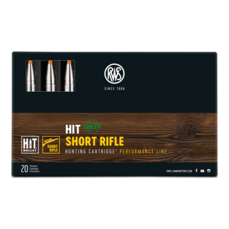 CARTOUCHE RWS calibre 30-06 HIT SHORT RIFLE 10.7GR x20