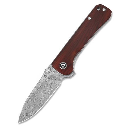 Couteau hawk laminated damascus blade cocobolo