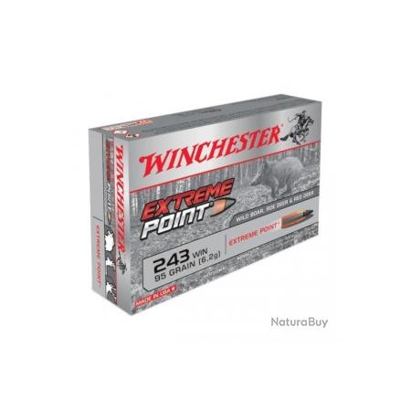 CARTOUCHE WINCHESTER calibre 243WIN EXTREME POINT 95GR...