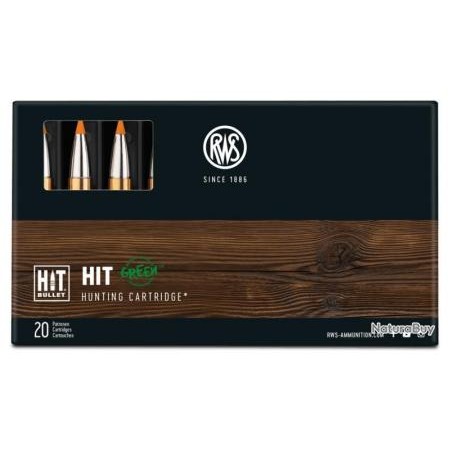 CARTOUCHE RWS calibre 308 WIN HIT SHORT RIFLE 10.7G 165gr...