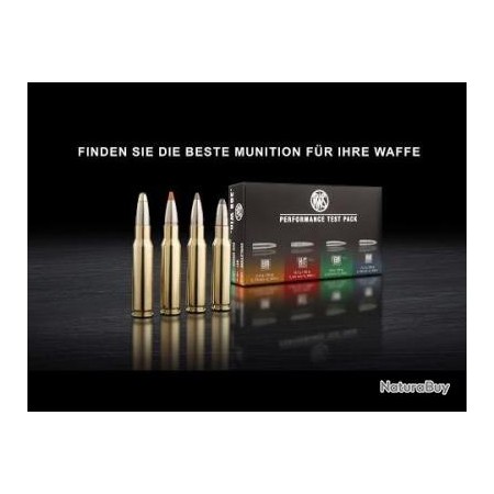 CARTOUCHE RWS calibre 9.3X62 PERFORMANCE TEST PACK x20