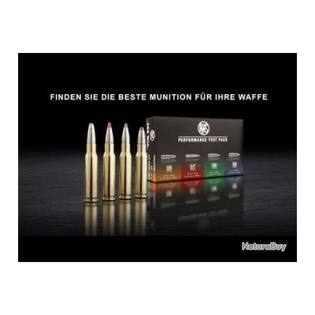 CARTOUCHE RWS calibre 9.3X62 PERFORMANCE TEST PACK x20