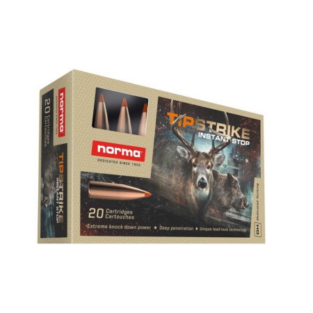 CARTOUCHE NORMA calibre 7x64 TIPSTRIKE 10,4g 160gr x20