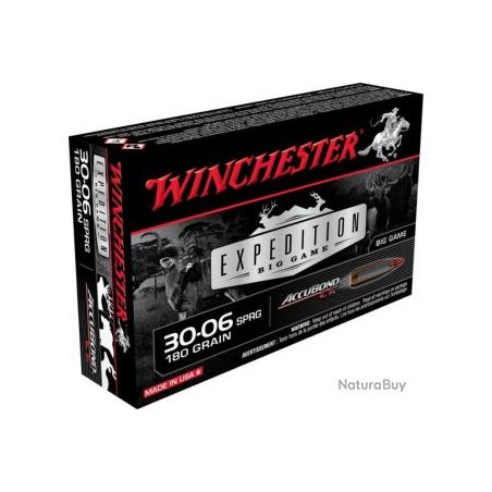 CARTOUCHES WINCHESTER expédition  accubond ct calibre 30-06 sprg 180 grs x20