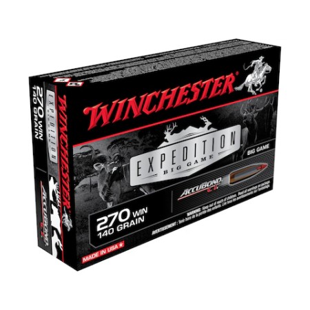 CARTOUCHES WINCHESTER expedition accubond ct calibre...