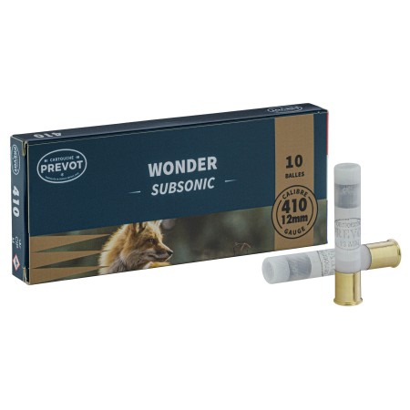 CARTOUCHES PREVOT calibre 410/76 MAG SUBSONIC WONDER 7g...