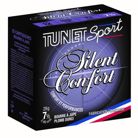 CARTOUCHE TUNET SPORT SILENT CONFORT calibre 12/70 28g BJ 7.5 x25