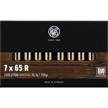 Cartouche RWS calibre 7X65R EVO 10.3g 159grs x20