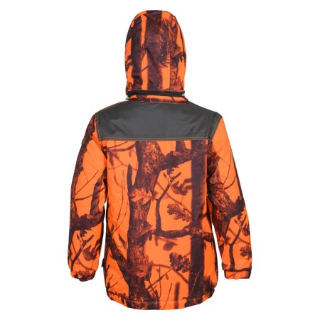 VESTE PERCUSSION COUPE VENT CHAUD enfant orange camo 2