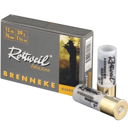 CARTOUCHES brenneke ROTTWEILL calibre 12/76 39g MAGNUM x5
