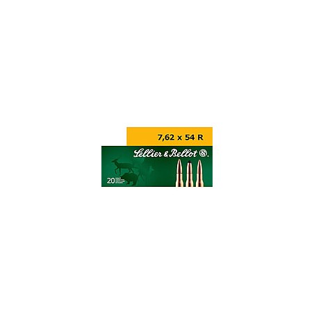 CARTOUCHES Sellier & Bellot fmj calibre 7.62x54r 180grs 11.7g x20