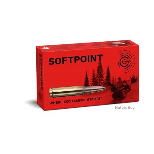 CARTOUCHE GECO soft point calibre 30-06 11g...