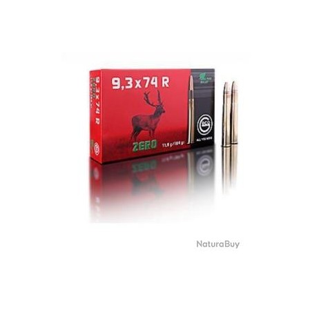 cartouche GECO zero calibre 9,3x74R 11,9g 184g x20