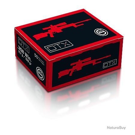 cartouche GECO calibre 308 WIN FMJ DTX 9.7g 150grs x50