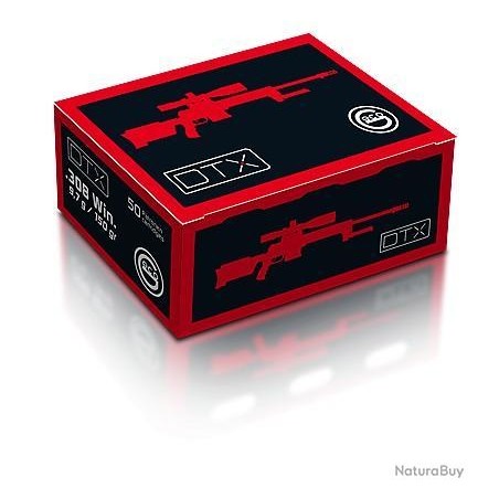 cartouche GECO calibre 308 WIN FMJ DTX 9.7g 150grs x50
