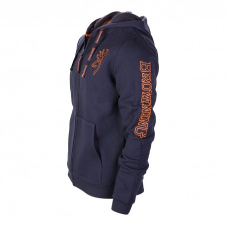 SWEATSHIRT  ZIPPE BROWNING  SNAPSHOT BLUE