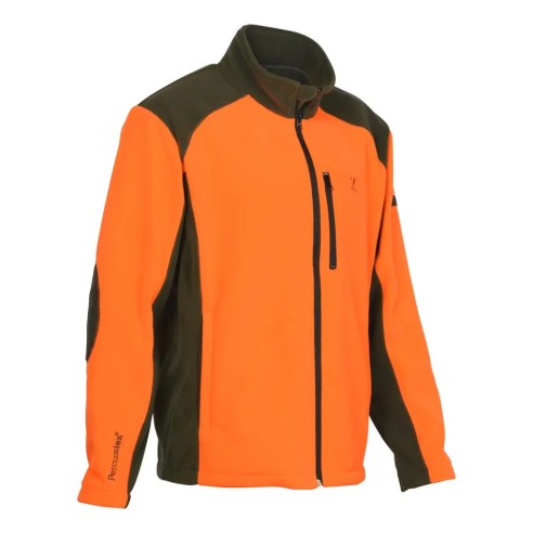 BLOUSON POLAIRE PERCUSSION ORANGE BRODE