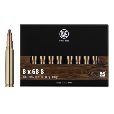 !! PROMOTION !!CARTOUCHE RWS calibre 8X68S KS 11,7g 10grs /20