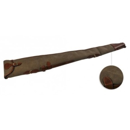 ETUI FUSIL TOILE MARRON INTERIEUR IMITATION MOUTON
