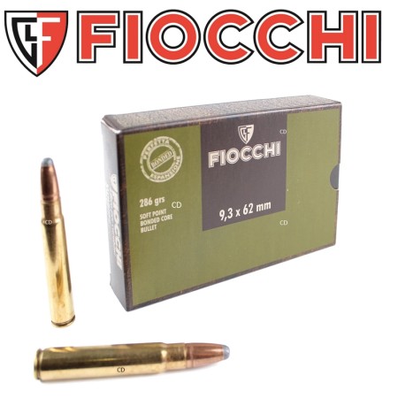 Cartouche FIOCCHI CALIBRE 9.3X62 SP BONDED 286GR X20