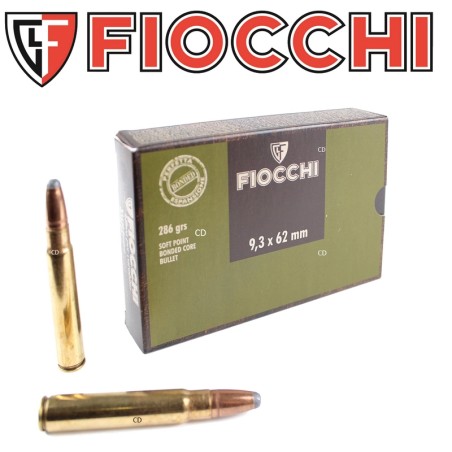 Cartouche FIOCCHI CALIBRE 9.3X62 SP BONDED 286GR X20