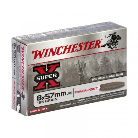 Cartouche WINCHESTER CALIBRE 8X57JRS 195GR POWER POINT x20