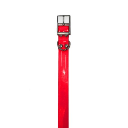 COLLIER HELEN BAUD BIOTHANE BIOGOLD ROUGE 600mm x 25mm x2.6mm