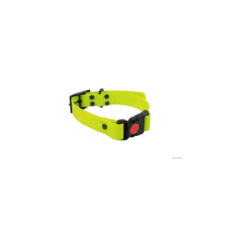 COLLIER HELEN BAUD CLIP RAPIDE BIOTHANE JAUNE 600mm x 25mm x 2.6mm