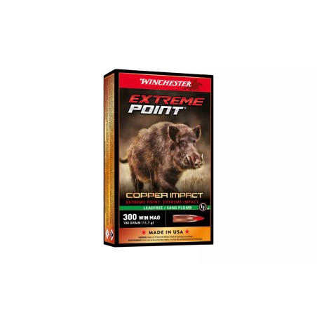 CARTOUCHE WINCHESTER 300WM EXTREME POINT COPPER IMPACT 180GR LEAD FREE x20