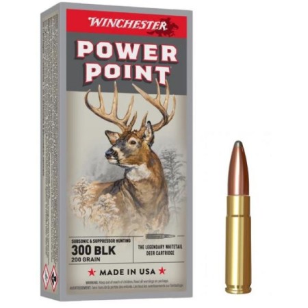 Cartouche WINCHESTER CALIBRE 300 BLK POWER-POINT 150 GR X20