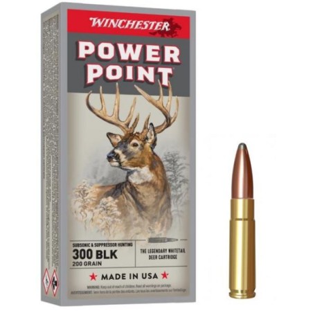 Cartouche WINCHESTER CALIBRE 300 BLK POWER-POINT 150 GR X20