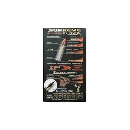Cartouche WINCHESTER SUPREME ELITE CALIBRE 30-06 XP 180gr... 2