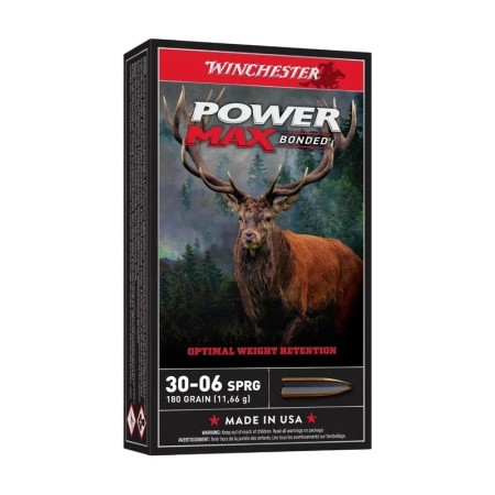 CARTOUCHES WINCHESTER 30-06 180GR POWER MAX BONDED x20