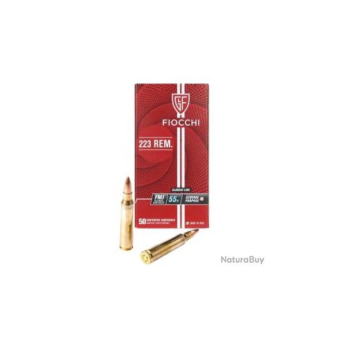 Cartouche FIOCCHI calibre 223rem. fmj 55grr x50