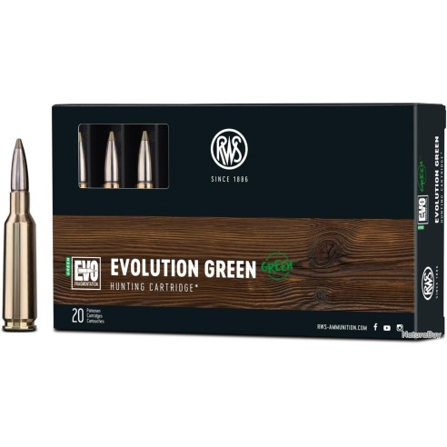 Cartouche RWS 7X64 EVOLUTION GREEN 8.2g 127grs x20