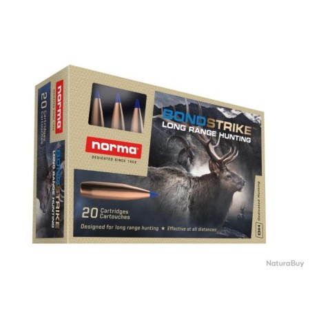 CARTOUCHES NORMA calibre  300WM BONDSTRIKE 180Grs 11.7g x20