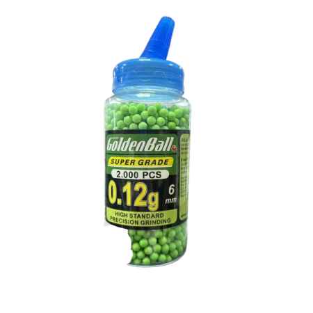 Bille de 6mm 0.12g Golden Ball super grade x2000 bleu ou... 2
