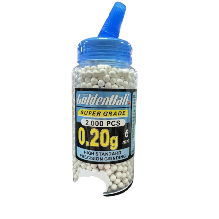 Bille Golden ball super grade 0.20g 6mm x2000 blanc