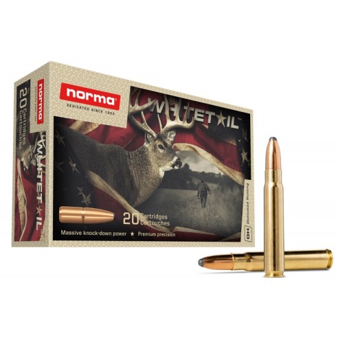 CARTOUCHE NORMA 9.3X62 18.5g/285GR WHITETAIL x20