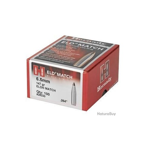 Ogives Hornady 6.5mm 147grs Eld Match 26333* x100