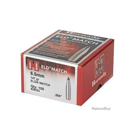Ogives Hornady 6.5mm 147grs Eld Match 26333* x100