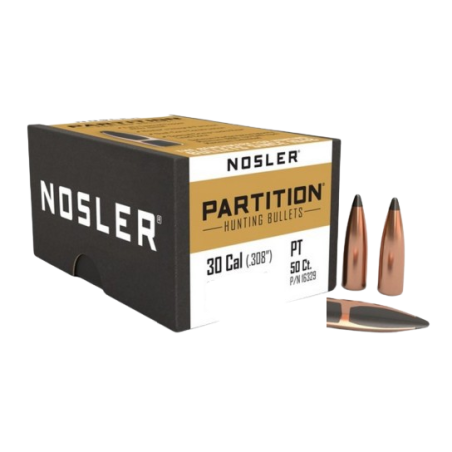 Ogives Nosler partition Calibre 30 180grs 11.7g x50