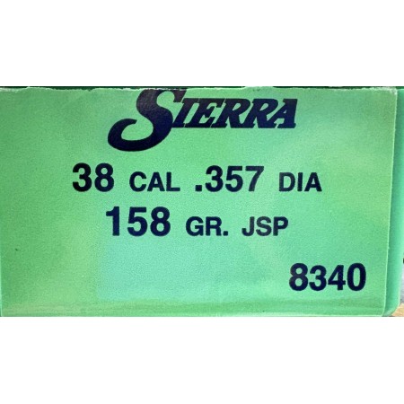 Ogives Sierra 38 cal 158grs x100