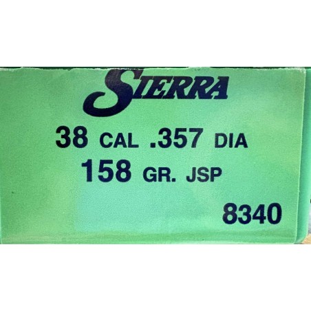 Ogives Sierra 38 cal 158grs x100