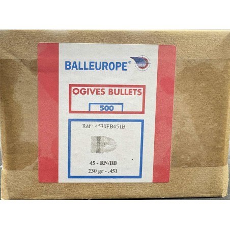 OGIVES BALLEUROPE plomb 45 RN 230gr diam.451 x500