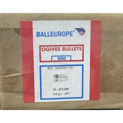Ogives balleurope cal 38 RN/BB 158grs diam 357...