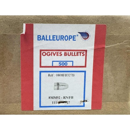 Ogives balleurope 8mm92 111grs diam 327 RN-FB x500